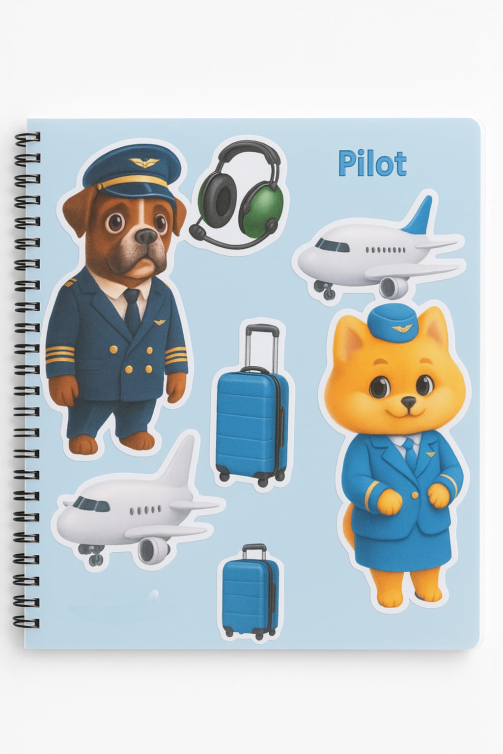 Berufe Lernen – Spiralbuch für Kinder mit süßen Hunde-Charakteren