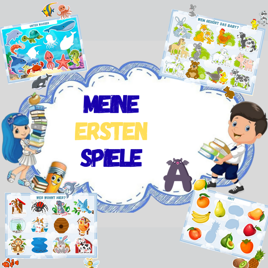 Montessori Lernbuch mit Klett – „Meine ersten Spiele“ | Interaktives Motorikbuch für Kleinkinder ab 1 Jahr | 12 Seiten & 574 Klett-Elemente | Lernspiel ab 1–4 Jahre | Made in Germany