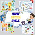 Montessori Lernbuch mit Klett – „Meine ersten Spiele“ | Interaktives Motorikbuch für Kleinkinder ab 1 Jahr | 12 Seiten & 574 Klett-Elemente | Lernspiel ab 1–4 Jahre | Made in Germany