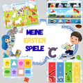 Montessori Lernbuch mit Klett – „Meine ersten Spiele“ | Interaktives Motorikbuch für Kleinkinder ab 1 Jahr | 12 Seiten & 574 Klett-Elemente | Lernspiel ab 1–4 Jahre | Made in Germany