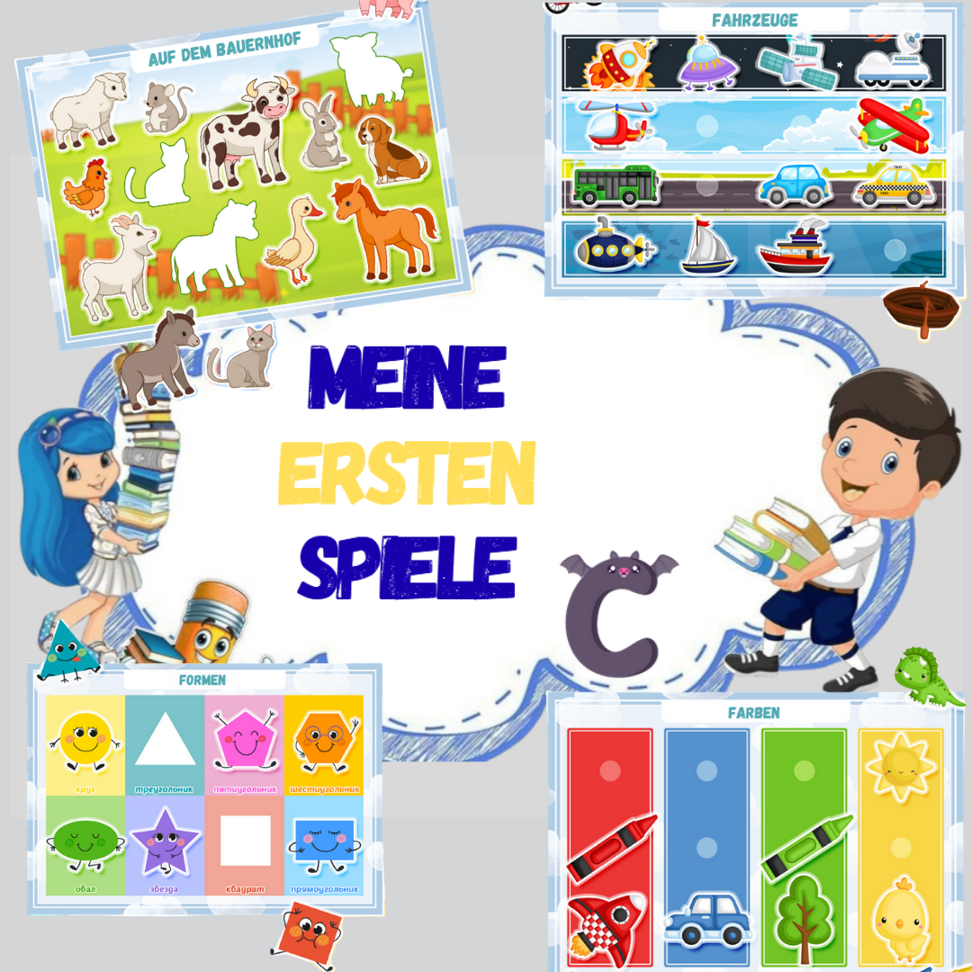 Montessori Lernbuch mit Klett – „Meine ersten Spiele“ | Interaktives Motorikbuch für Kleinkinder ab 1 Jahr | 12 Seiten & 574 Klett-Elemente | Lernspiel ab 1–4 Jahre | Made in Germany