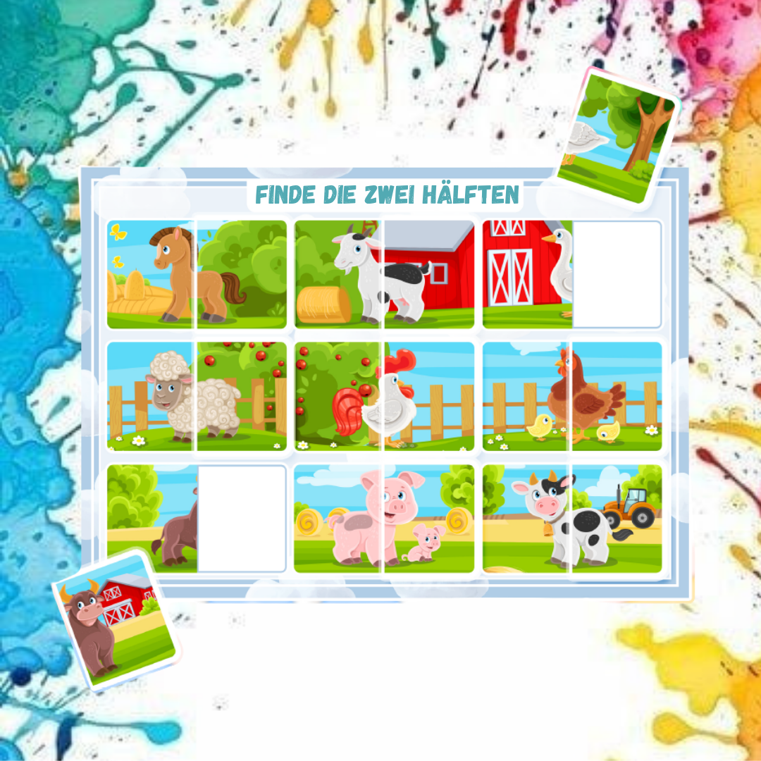 Montessori Lernbuch mit Klett – „Meine ersten Spiele“ | Interaktives Motorikbuch für Kleinkinder ab 1 Jahr | 12 Seiten & 574 Klett-Elemente | Lernspiel ab 1–4 Jahre | Made in Germany